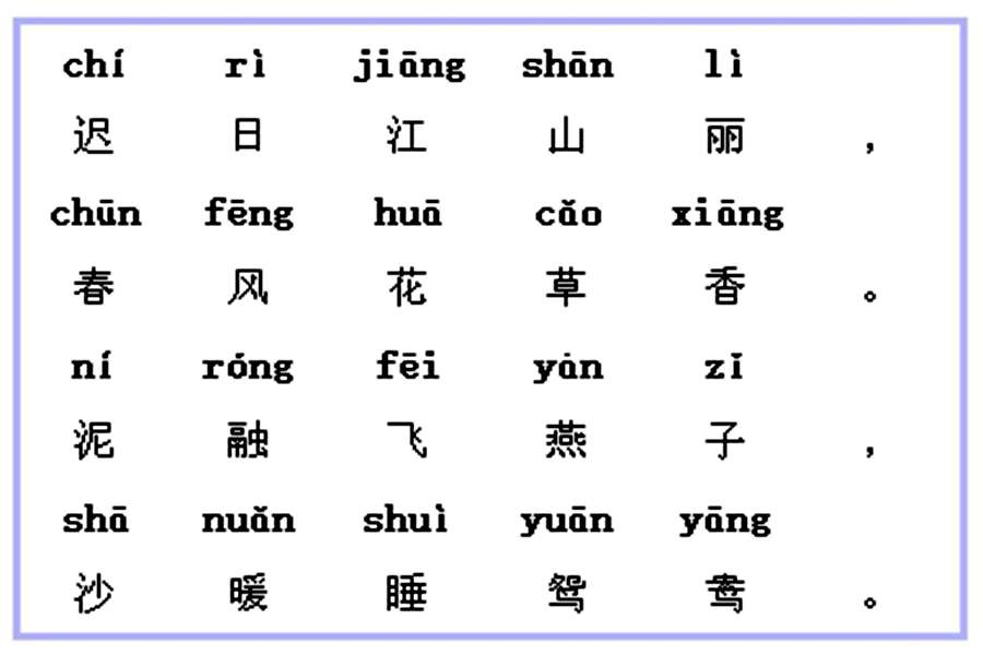 三年級(jí)杜甫《絕句》(遲日江山麗)