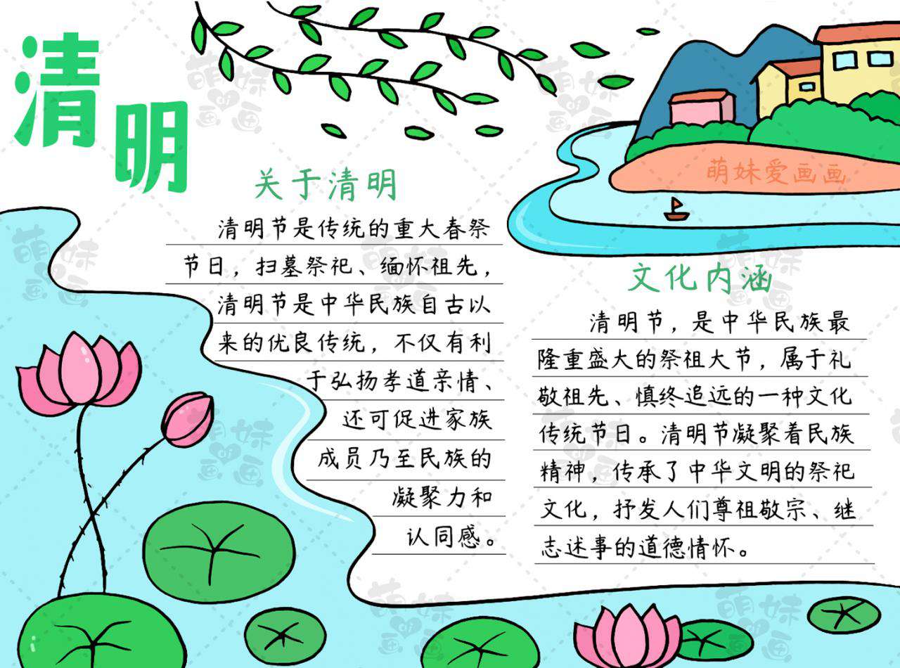 清明祭英烈手抄報模板